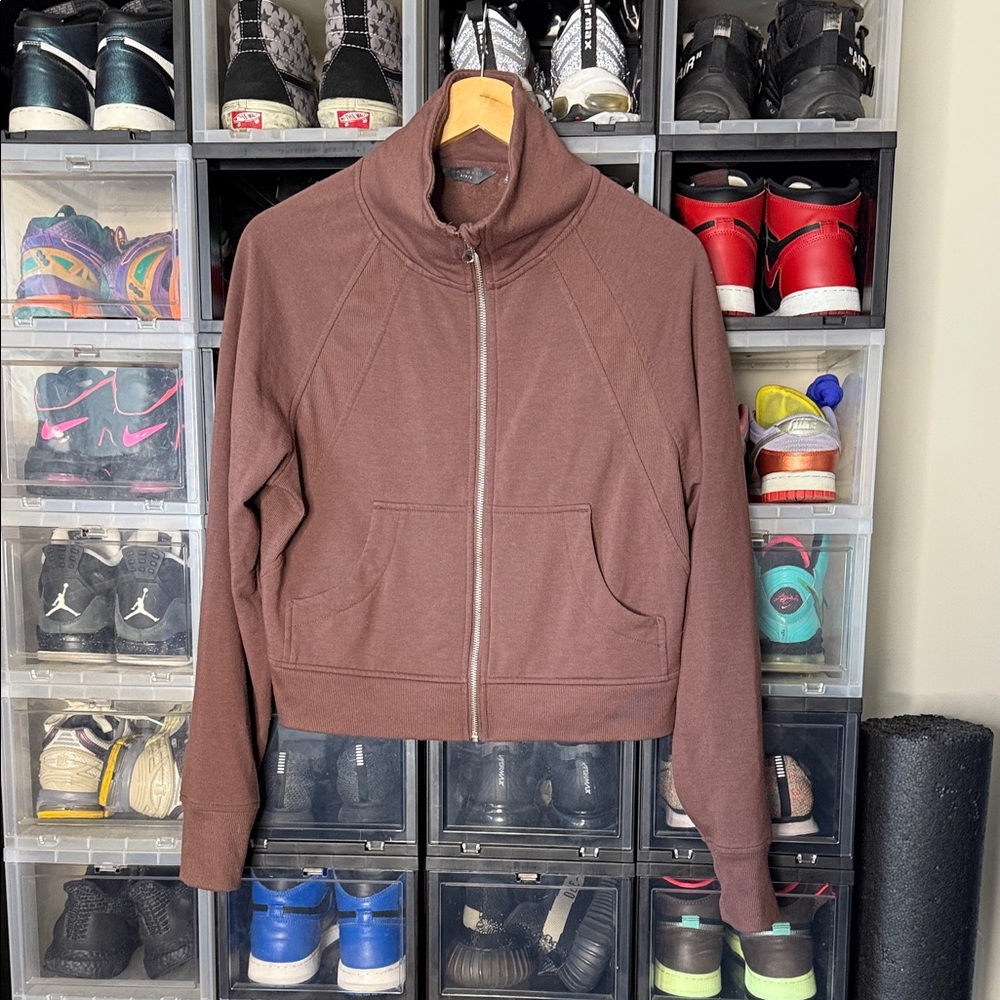 Danskin Brown zip up- Sm